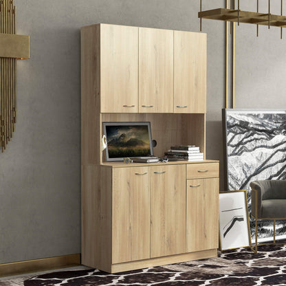 70.87" Tall Wardrobe& Kitchen Cabinet with 6-Doors - Meissalivve