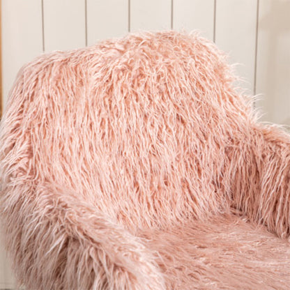 Fluffy Modern Faux Fur Office Chair Accent Chair - Meissalivve