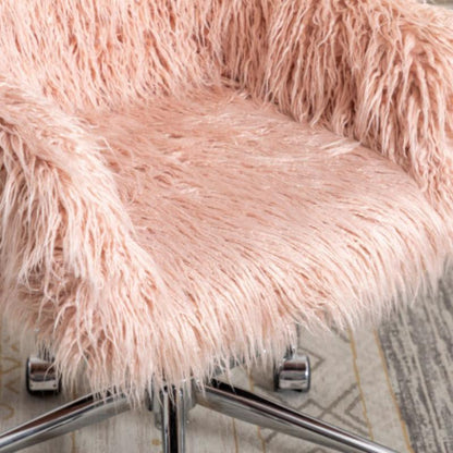 Fluffy Modern Faux Fur Office Chair Accent Chair - Meissalivve