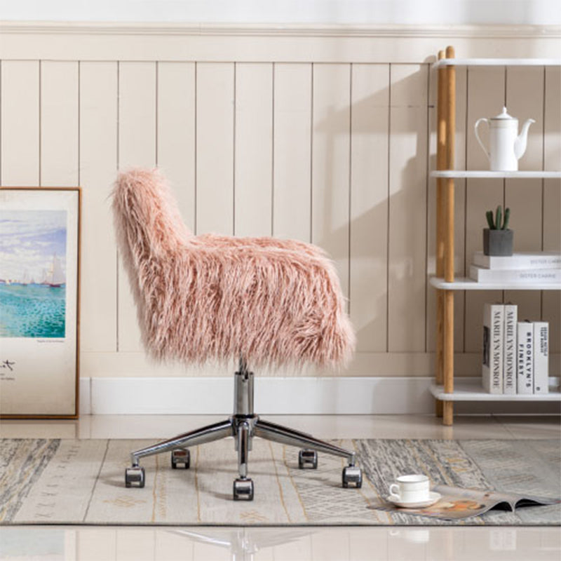 Fluffy Modern Faux Fur Office Chair Accent Chair - Meissalivve