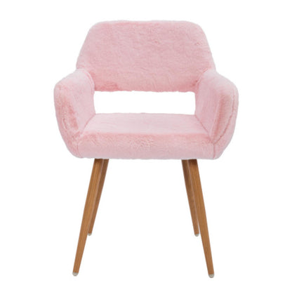 Modern Faux Fur Simple Leisure Office Chair Dining Chair - Meissalivve