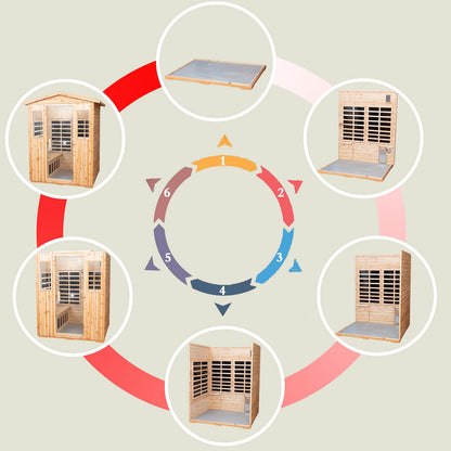 Four Person Old Fir Far-infrared Outdoor Sauna Room - Meissalivve