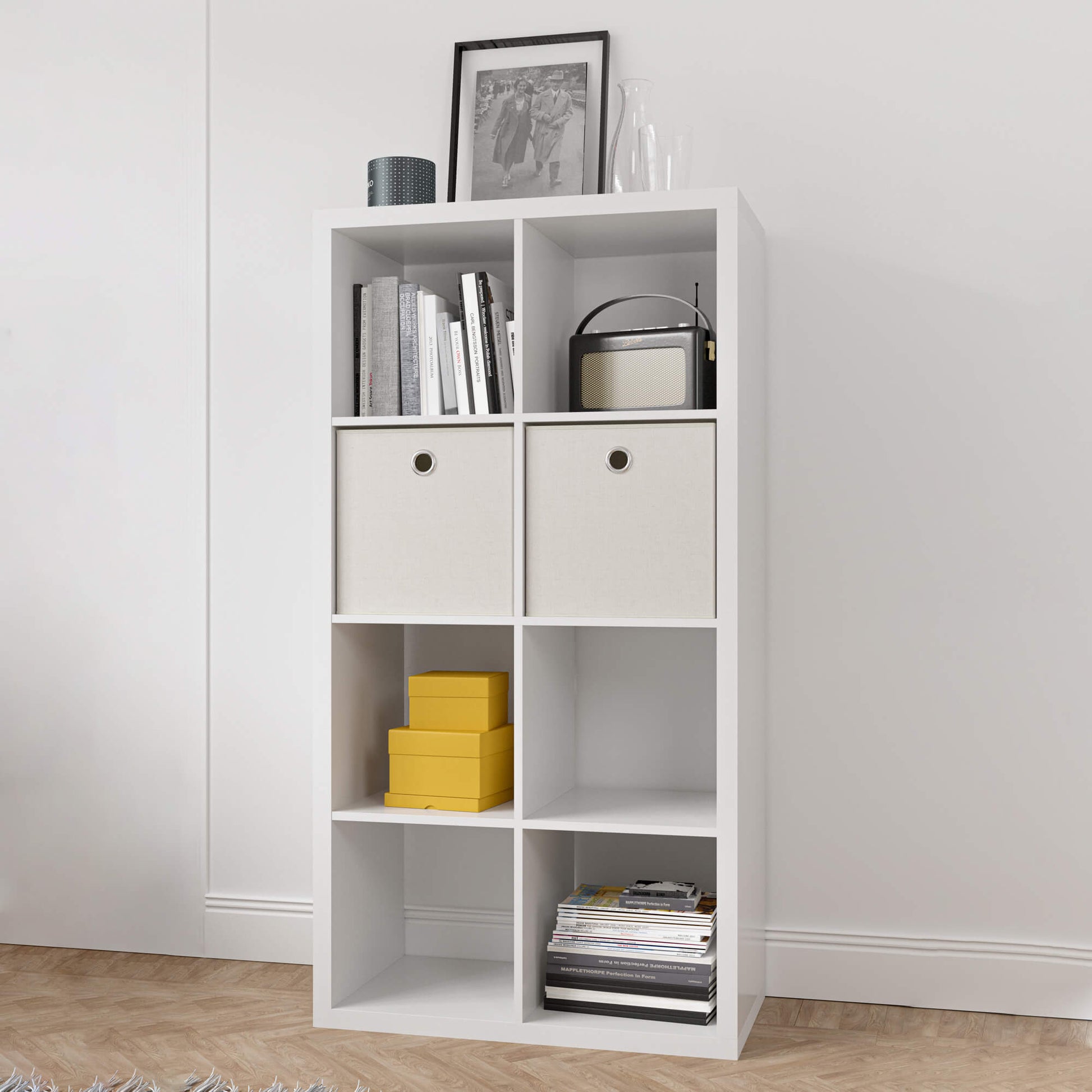 Smart Cube 8-Cube Organizer Storage with Opened Back Shelves for Home, Office - Meissalivve