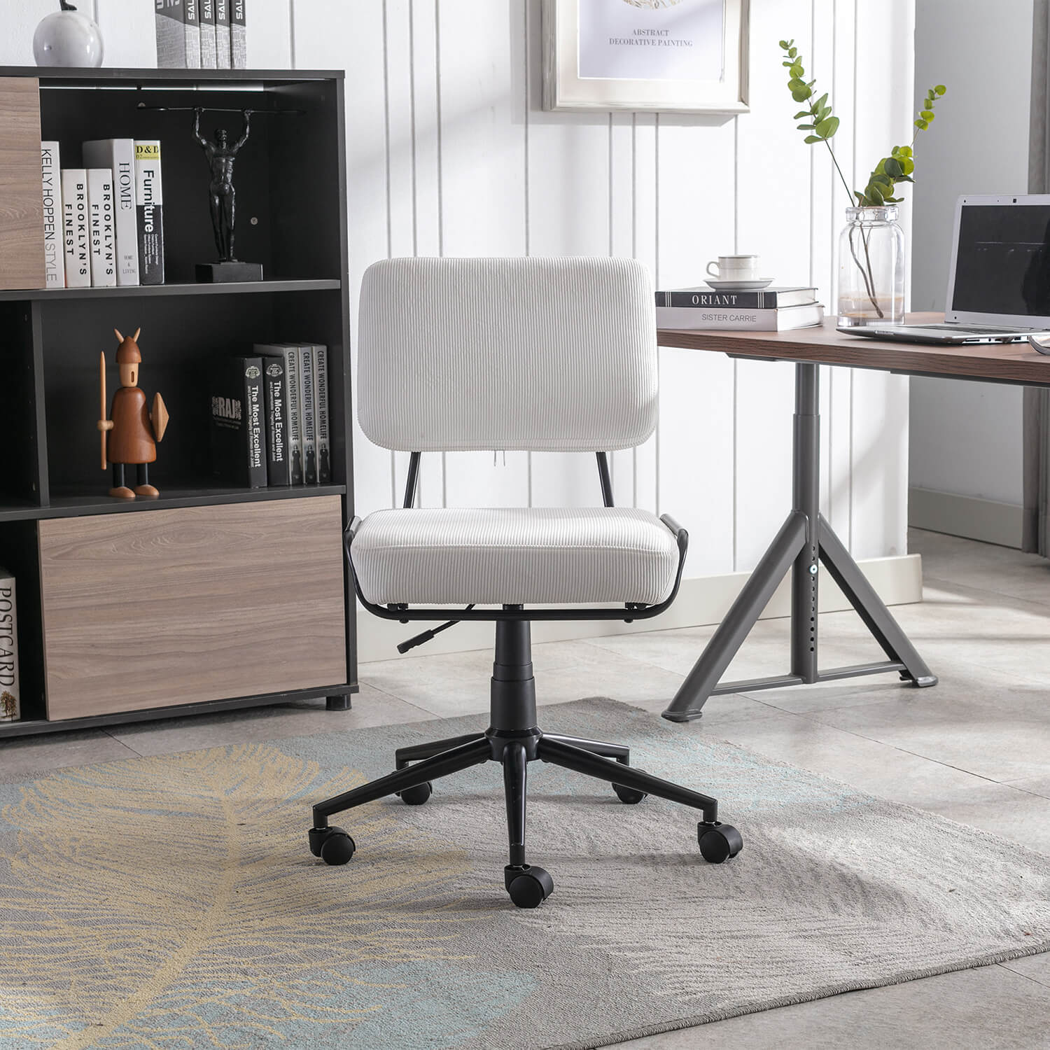 Corduroy Lounge 360°Swivel Height Adjustable Office Chair - Meissalivve