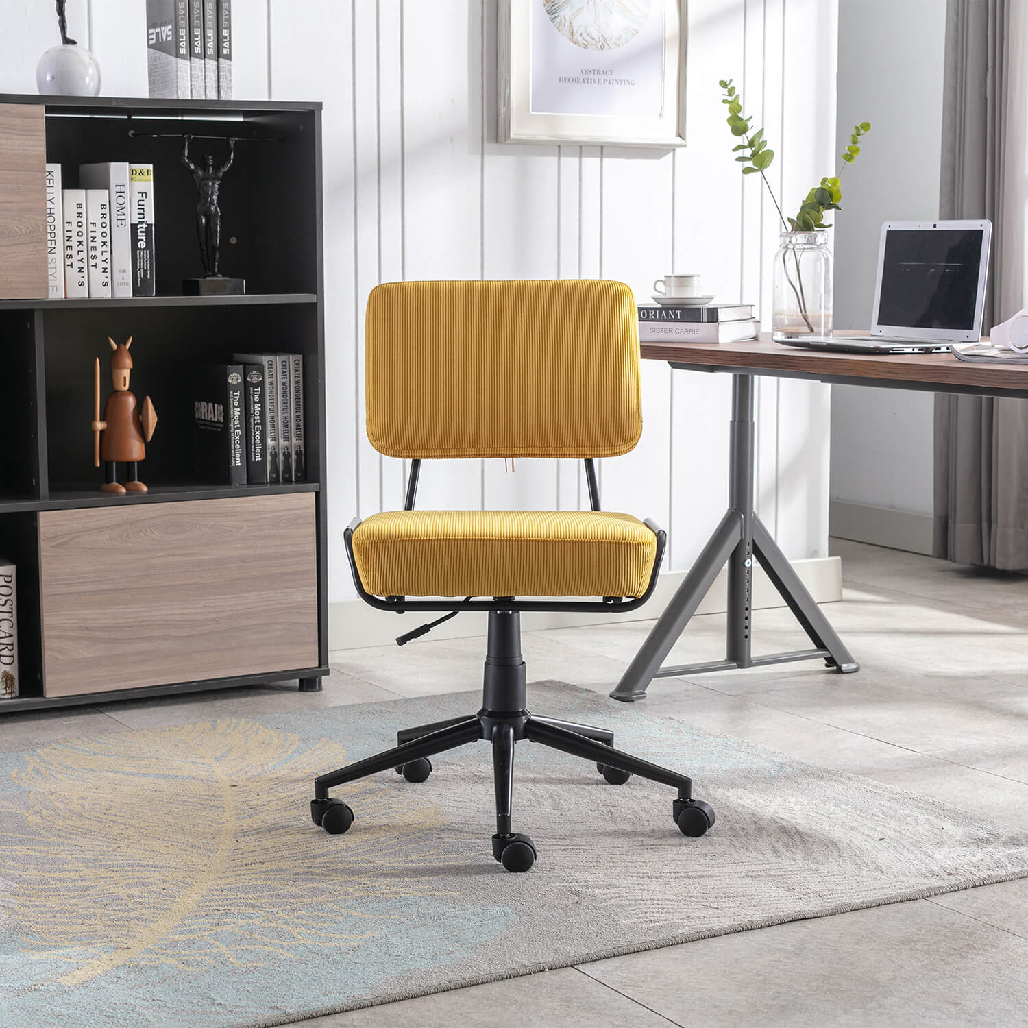 Corduroy Lounge 360°Swivel Height Adjustable Office Chair - Meissalivve