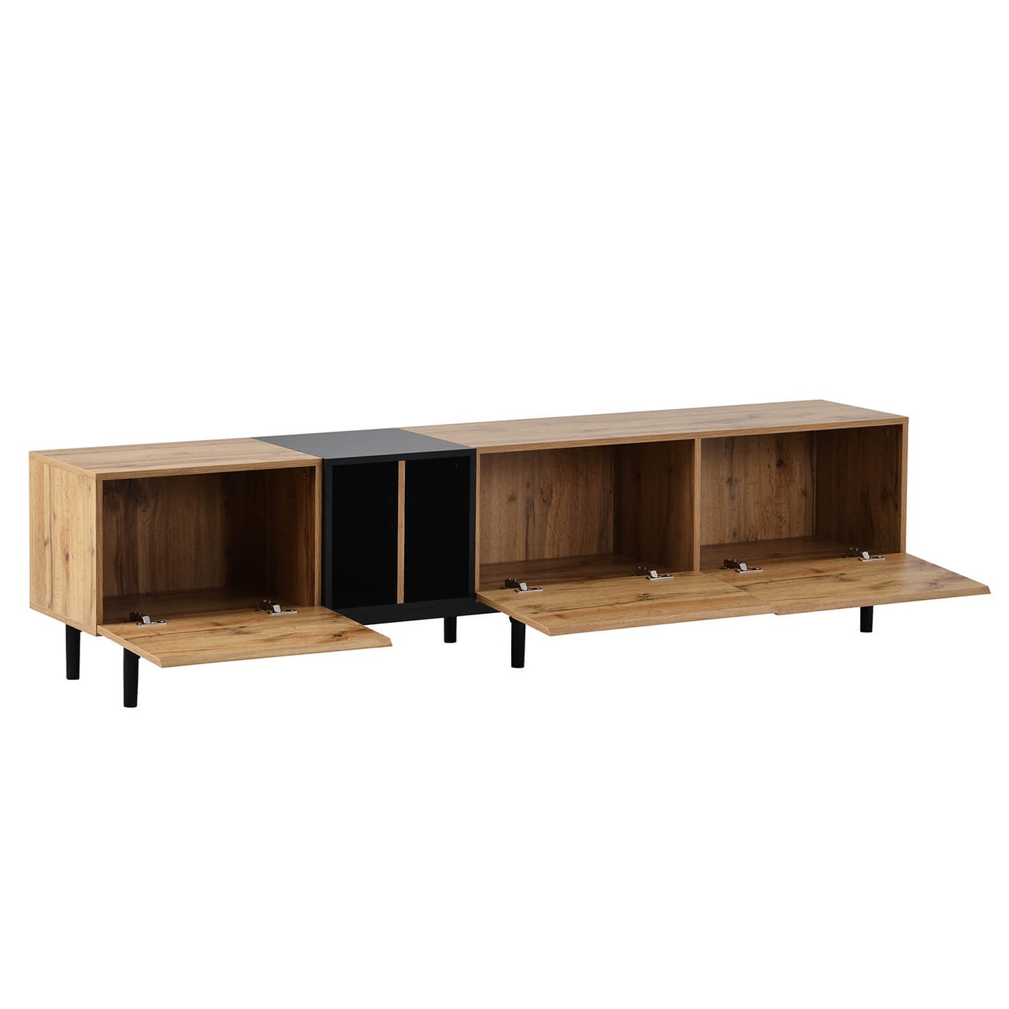 Modern TV Stand for 80'' TV, Media Console Table with Large Storage Cabinet - Meissalivve