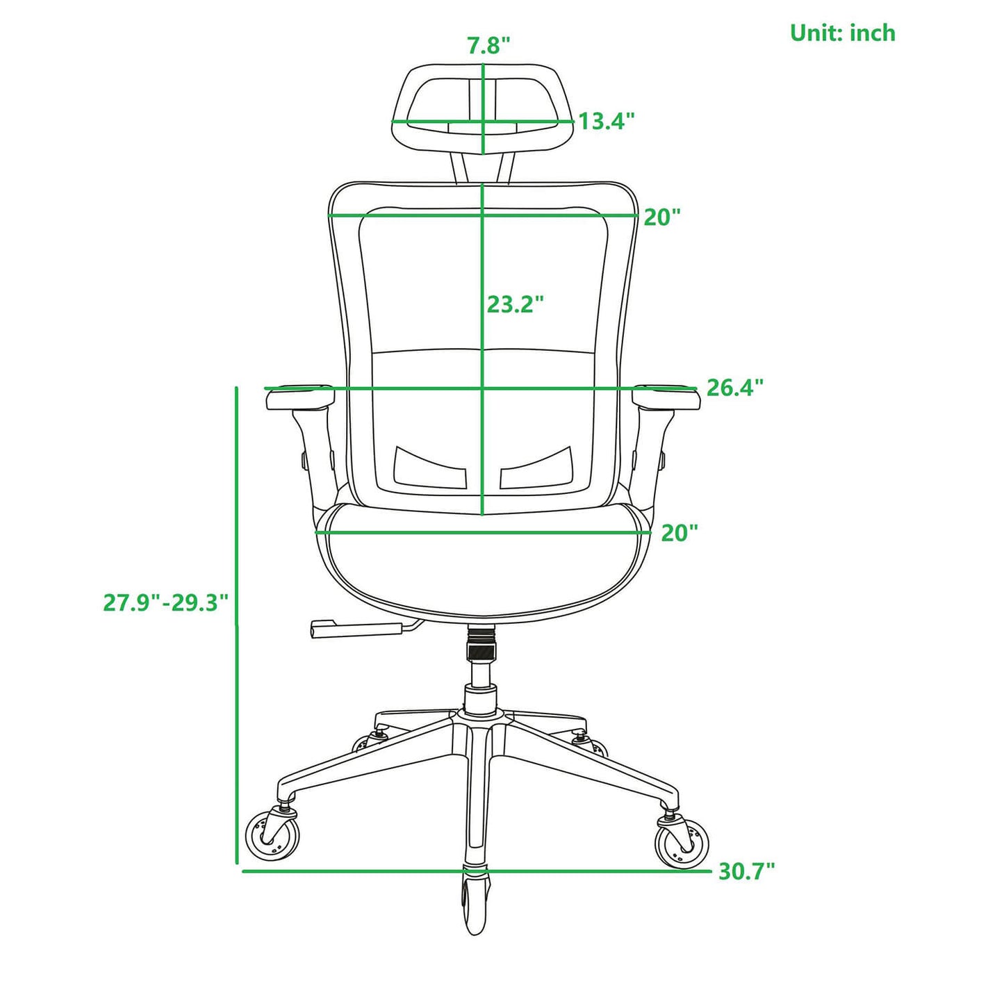 Ergonomic Multifunctional Mesh Office Chair High Back Chair - Meissalivve