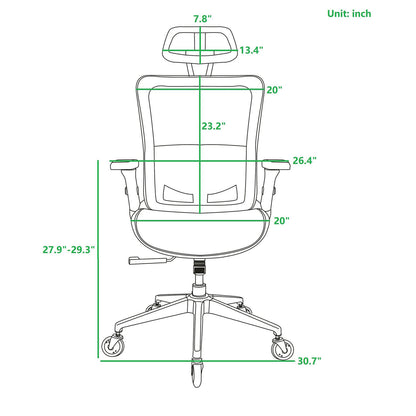 Ergonomic Multifunctional Mesh Office Chair High Back Chair - Meissalivve