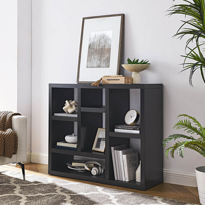 Open Wooden Open Shelf Bookcase, Freestanding Display Storage Cabinet - Meissalivve