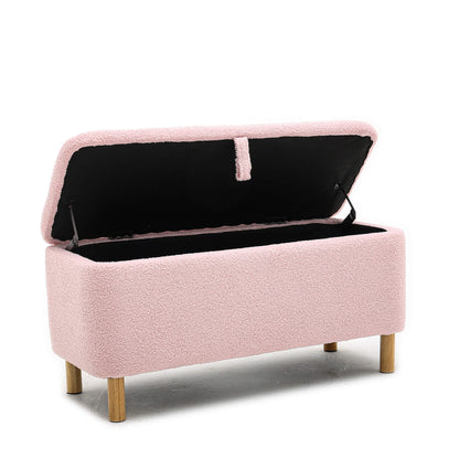 Basics Upholstered Storage Ottoman and Entryway Bench - Meissalivve