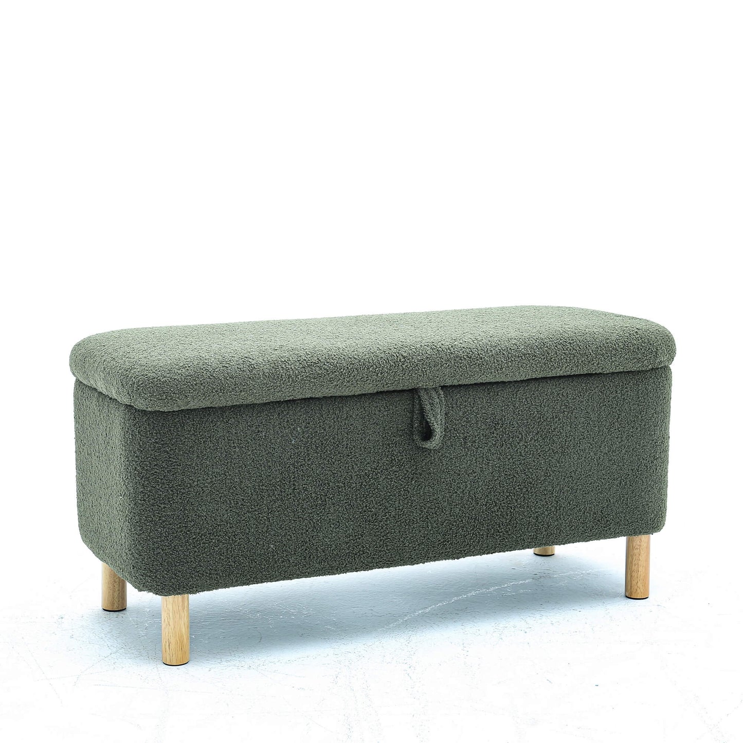 Basics Upholstered Storage Ottoman and Entryway Bench - Meissalivve