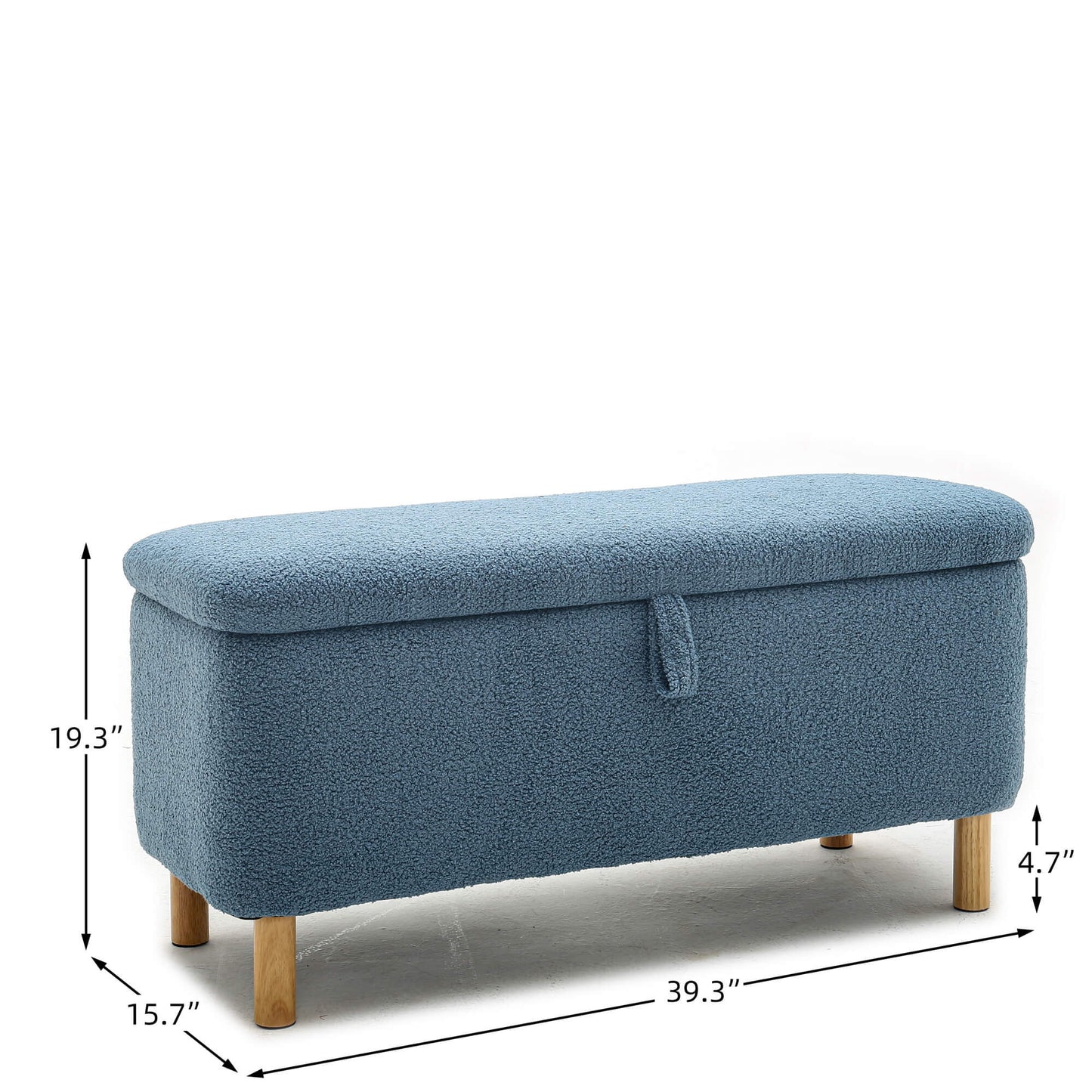 Basics Upholstered Storage Ottoman and Entryway Bench - Meissalivve