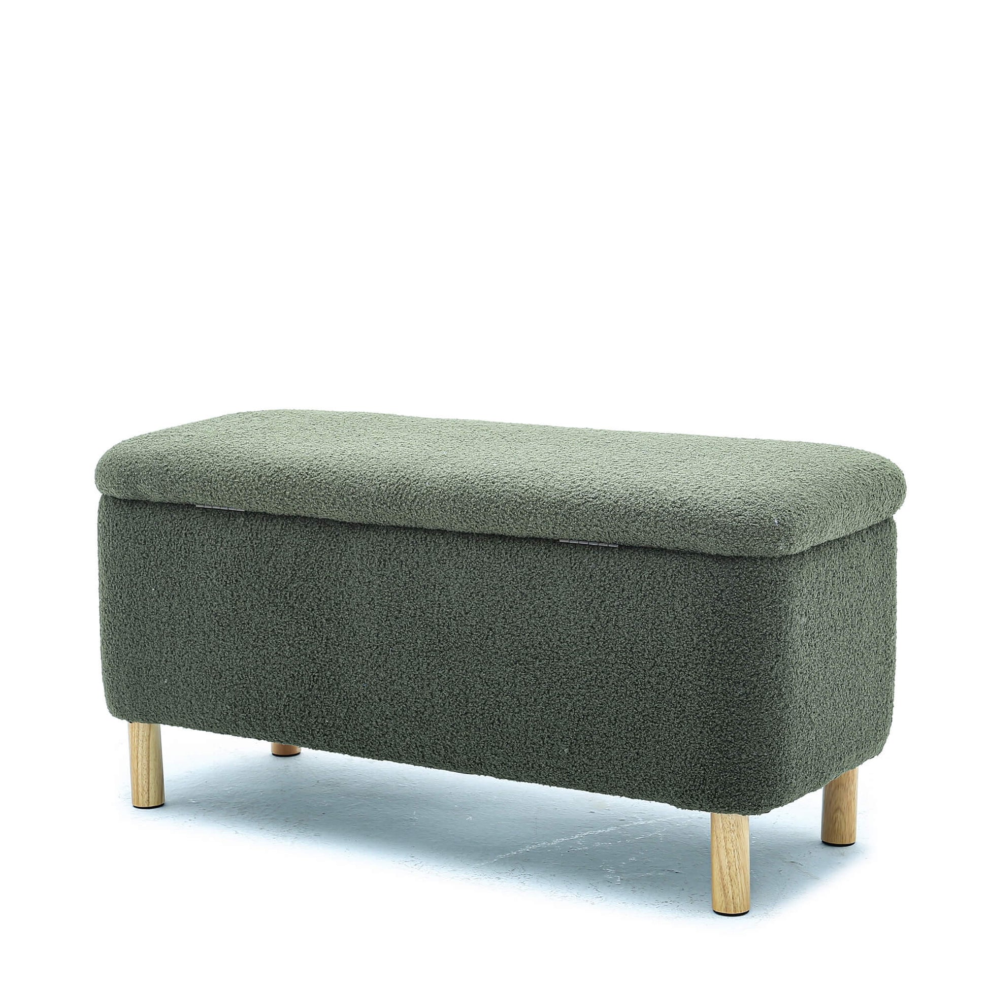 Basics Upholstered Storage Ottoman and Entryway Bench - Meissalivve