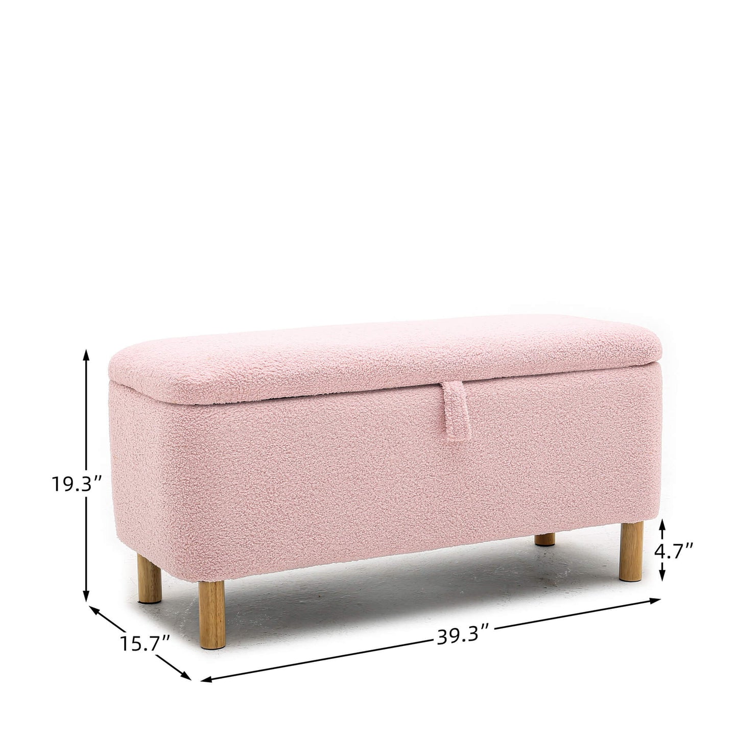 Basics Upholstered Storage Ottoman and Entryway Bench - Meissalivve