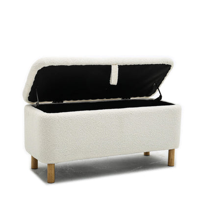 Basics Upholstered Storage Ottoman and Entryway Bench - Meissalivve