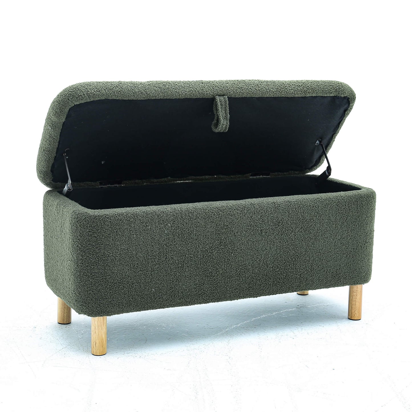 Basics Upholstered Storage Ottoman and Entryway Bench - Meissalivve