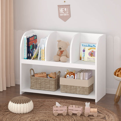 Kids Bookcase with 4 Compartments, Storage Book Shelf, Storage Display - Meissalivve