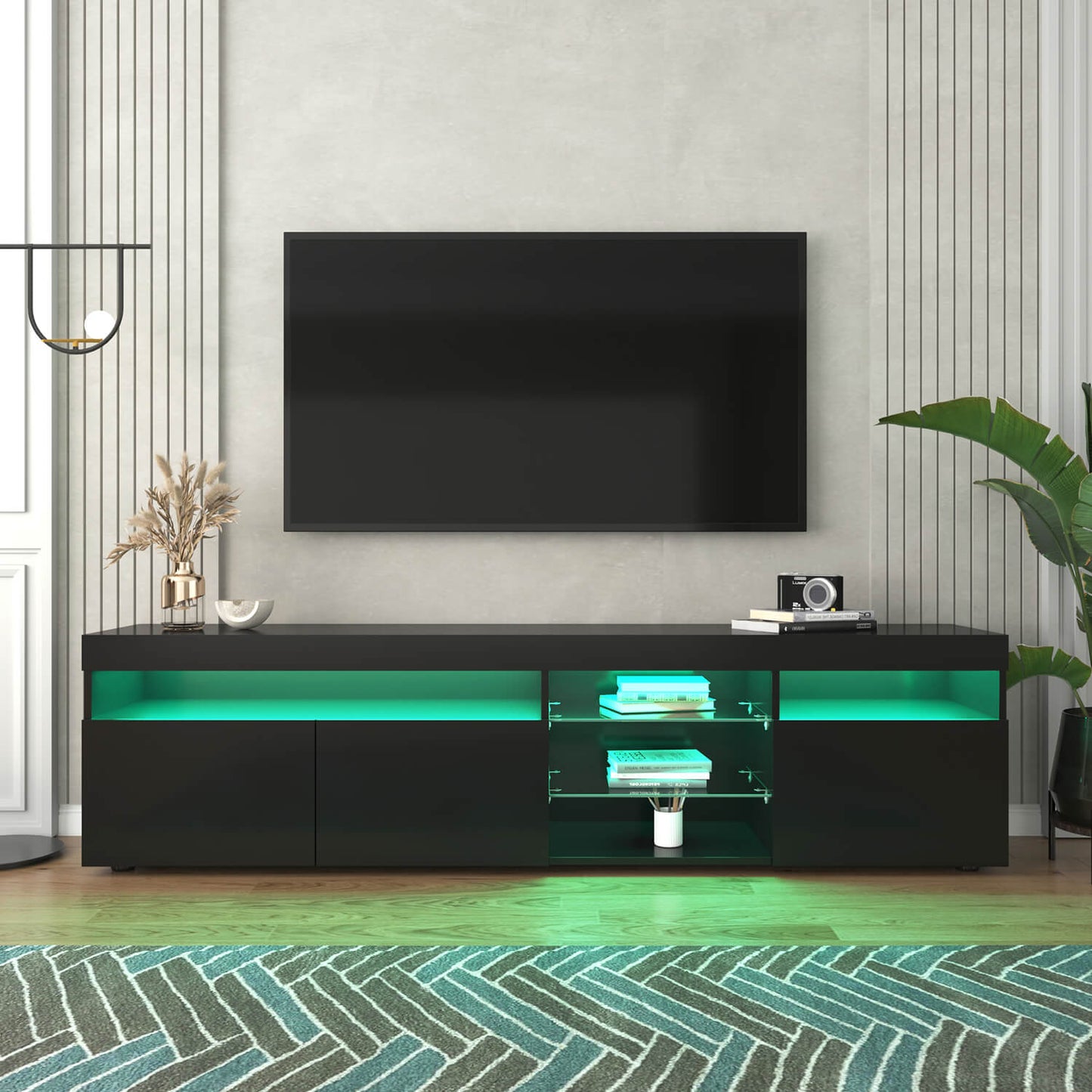 TV Stands for TVs up to 80'', Media Console with Multi-Functional Storage - Meissalivve