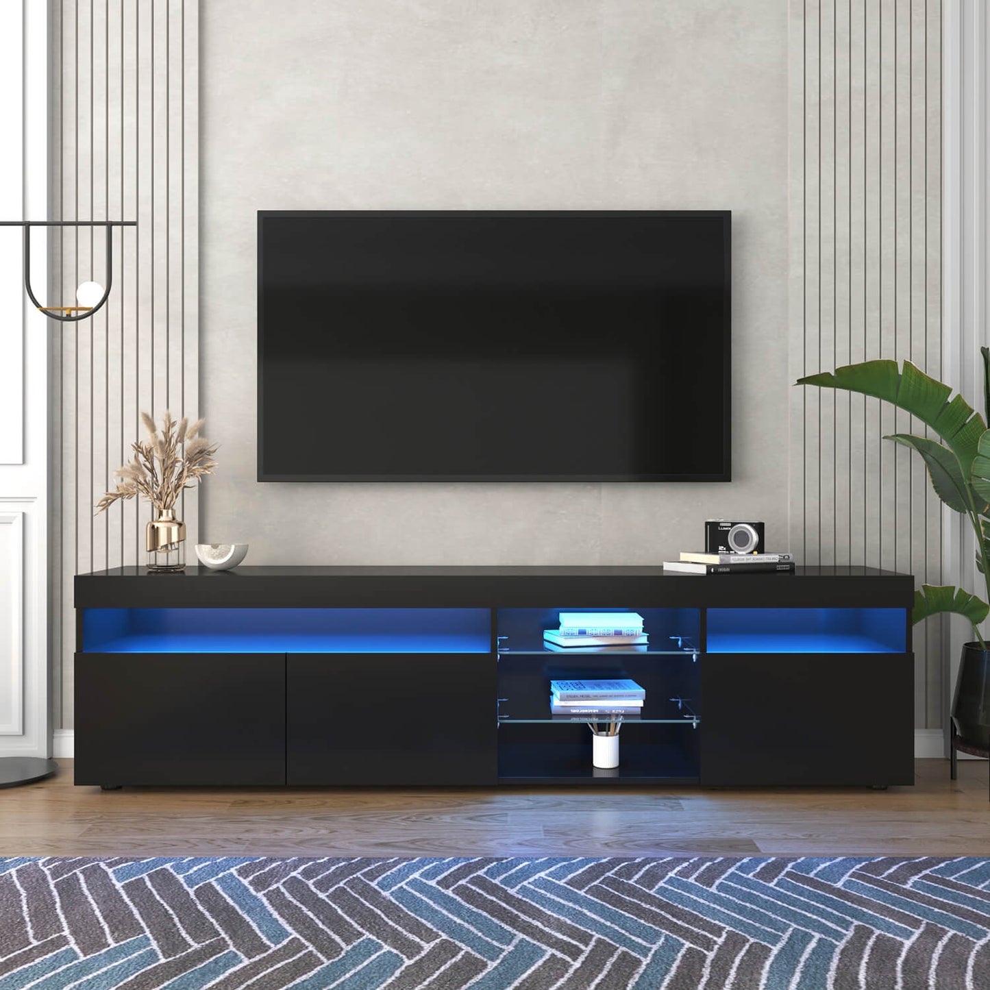 TV Stands for TVs up to 80'', Media Console with Multi-Functional Storage - Meissalivve