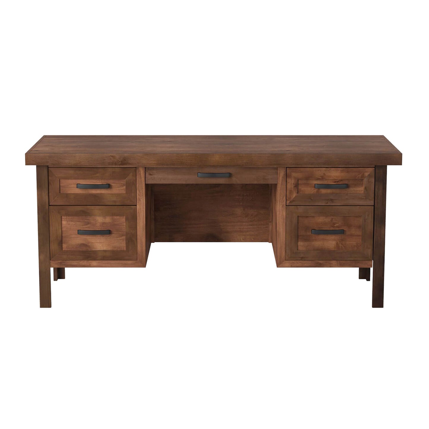 71 inch Executive Desk, No Assembly Required, Whiskey Finish - Meissalivve