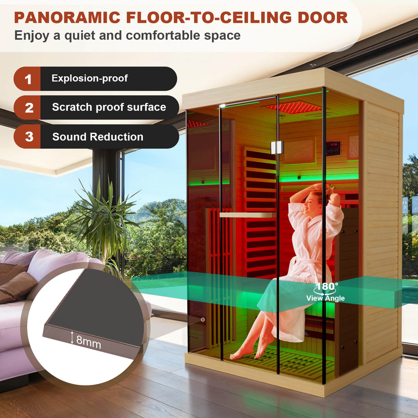 SAUNAERA Full Spectrum Infrared Sauna Hemlock Home Sauna