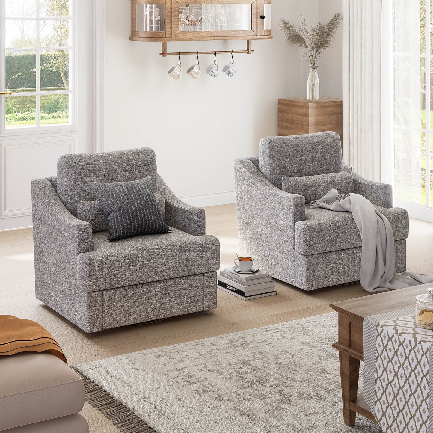 Meissalivve Modern Swivel Accent Chair for Living Room Bedroom