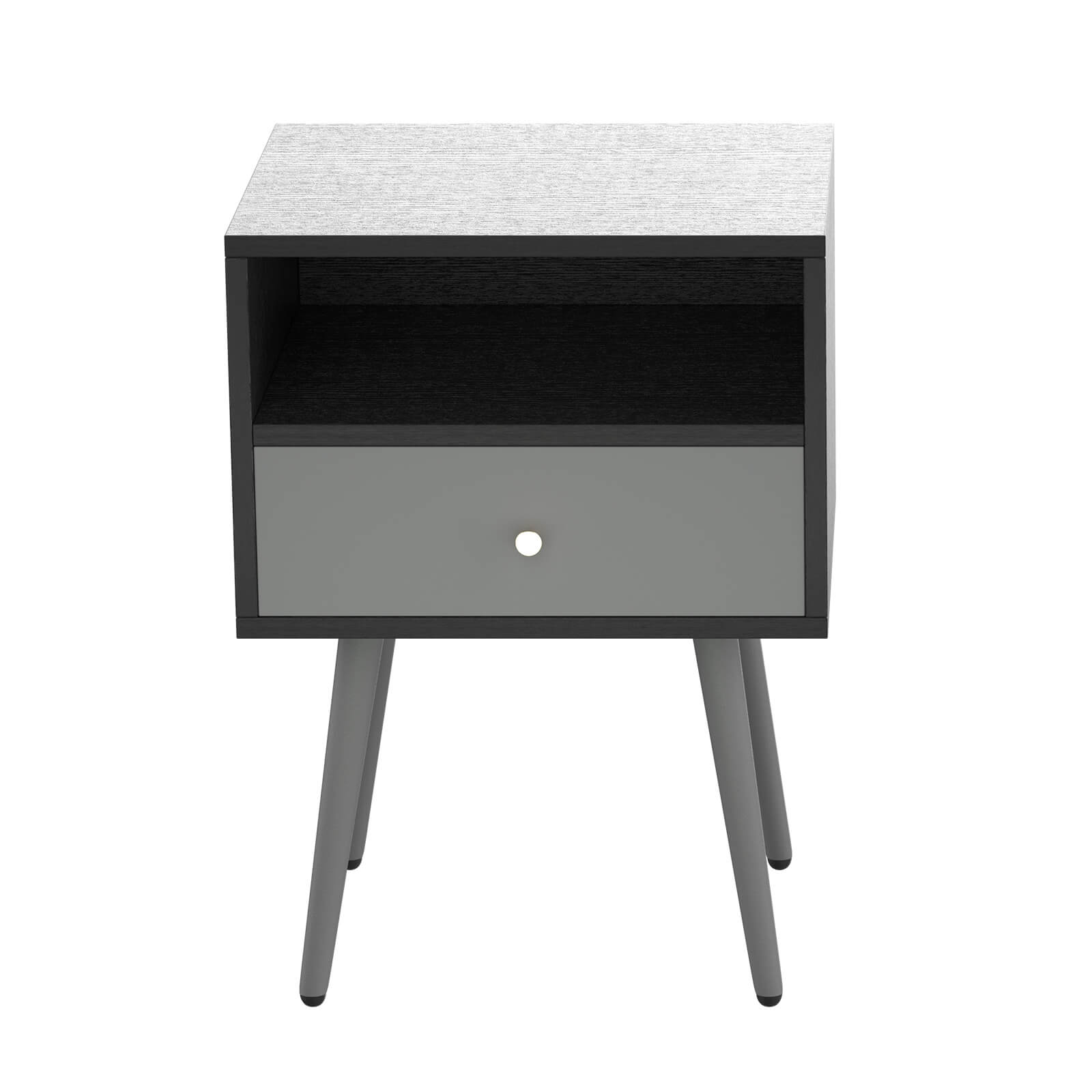 Modern Nightstand with 1 Drawer, Suitable for Bedroom, Living Room, Side Table - Meissalivve