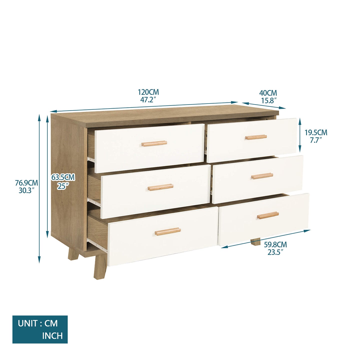 Drawer Dresser cabinet barcabinet, Buffet Sideboard Storage Cabinet with Leg - Meissalivve