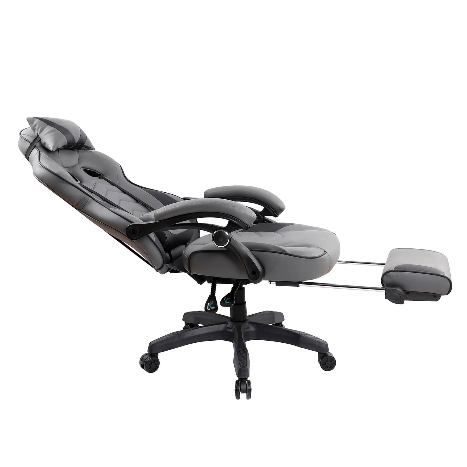 Gaming Racing Style Fully Reclining Executive Office Chair with Footrest - Meissalivve