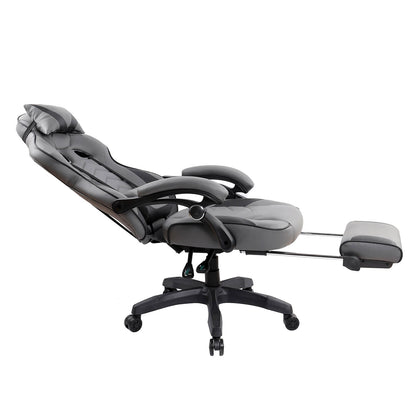 Gaming Racing Style Fully Reclining Executive Office Chair with Footrest - Meissalivve