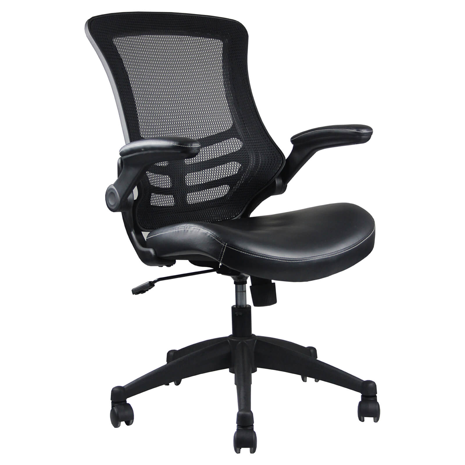 Stylish Mid-Back Mesh Office Chair with Adjustable Arms - Meissalivve