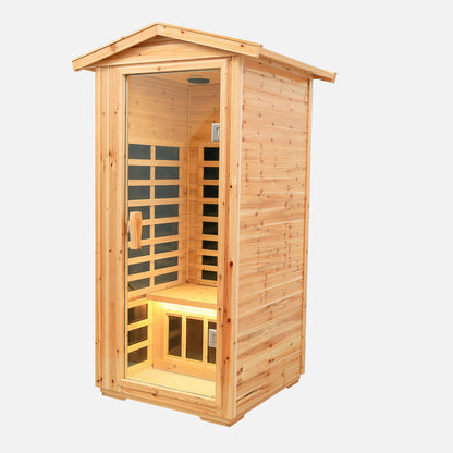 One person Far infrared old fir outdoor sauna room - Meissalivve