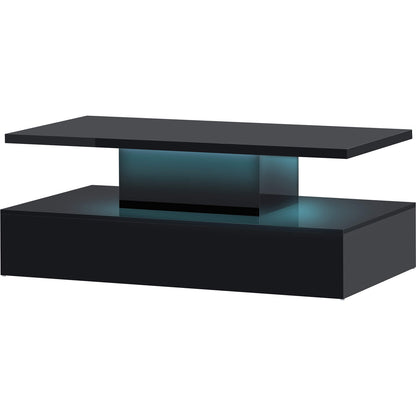 Coffee Table Cocktail Table Modern Industrial Design with LED lighting - Meissalivve