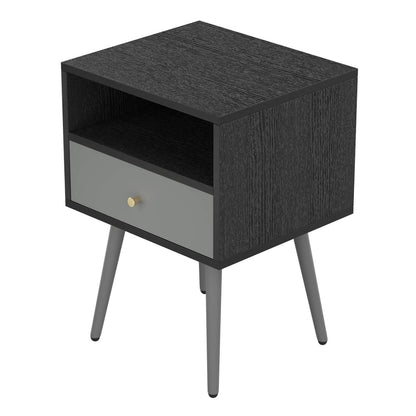 Modern Nightstand with 1 Drawer, Suitable for Bedroom, Living Room, Side Table - Meissalivve