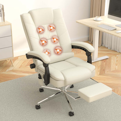 MEISSALIVVE 6-Points Vibration Office Chair with Massage and Foot Rest - Meissalivve