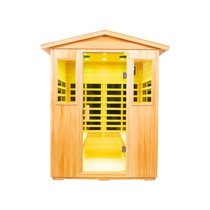 Four person Basswood Far-infrared outdoor sauna room - Meissalivve