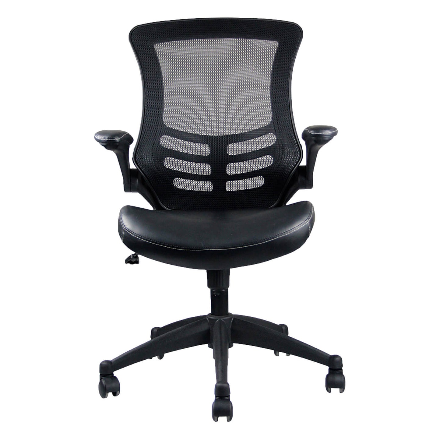 Stylish Mid-Back Mesh Office Chair with Adjustable Arms - Meissalivve