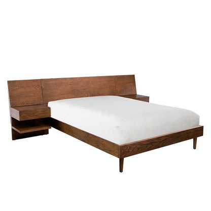 Hidden Drawers Platform beds with Headboard & 2 Built-in Nightstands - Meissalivve