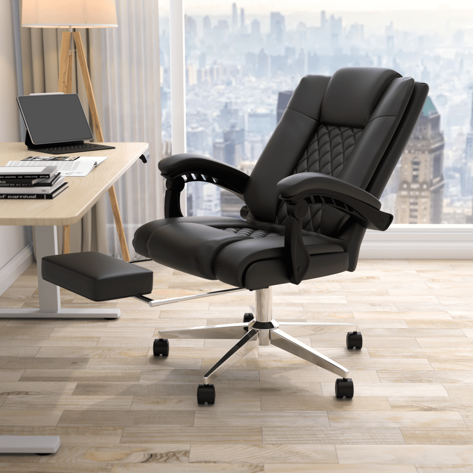 Massage Executive Office Chair with Footrest - Meissalivve