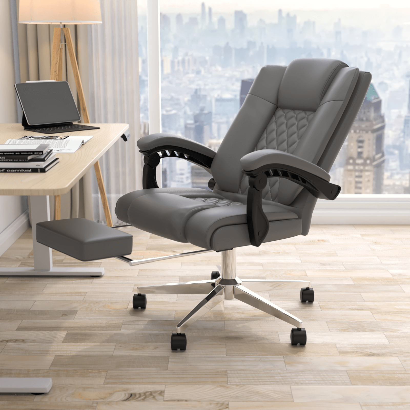 Massage Executive Office Chair with Footrest - Meissalivve