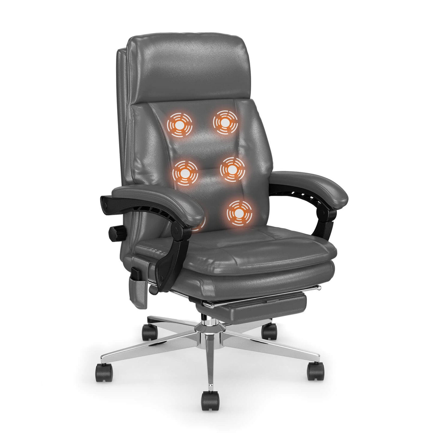 MEISSALIVVE 6-Points Vibration Executive High Back PU Office Chair - Meissalivve