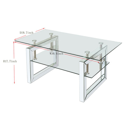 Transparent tempered glass coffee table, coffee table - Meissalivve