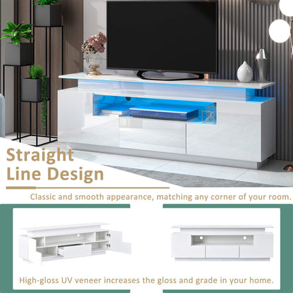 Modern and Stylish Functional TV stand with Color Changing LED Lights - Meissalivve