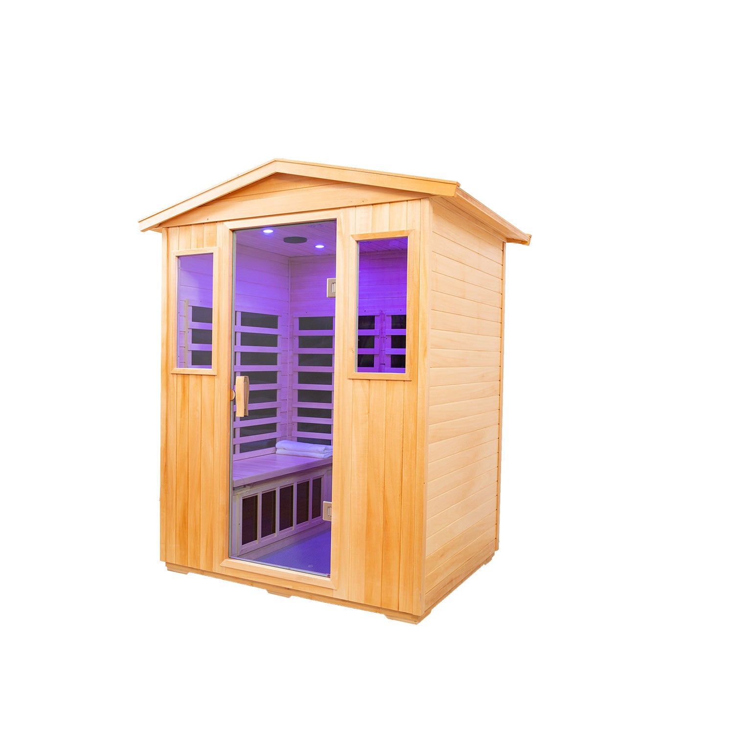 Four person Basswood Far-infrared outdoor sauna room - Meissalivve