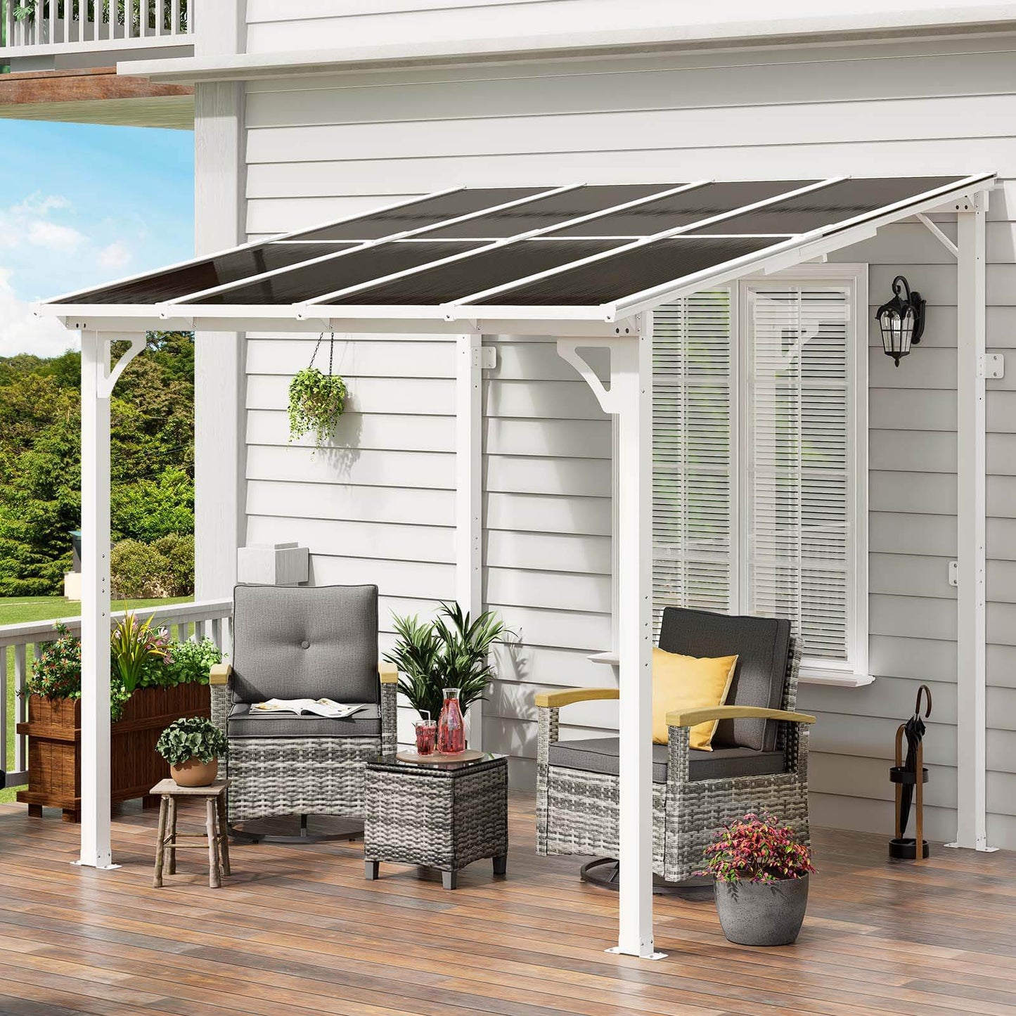 Meissalivve Wall Mounted Gazebo, Outdoor Patio Gazebo