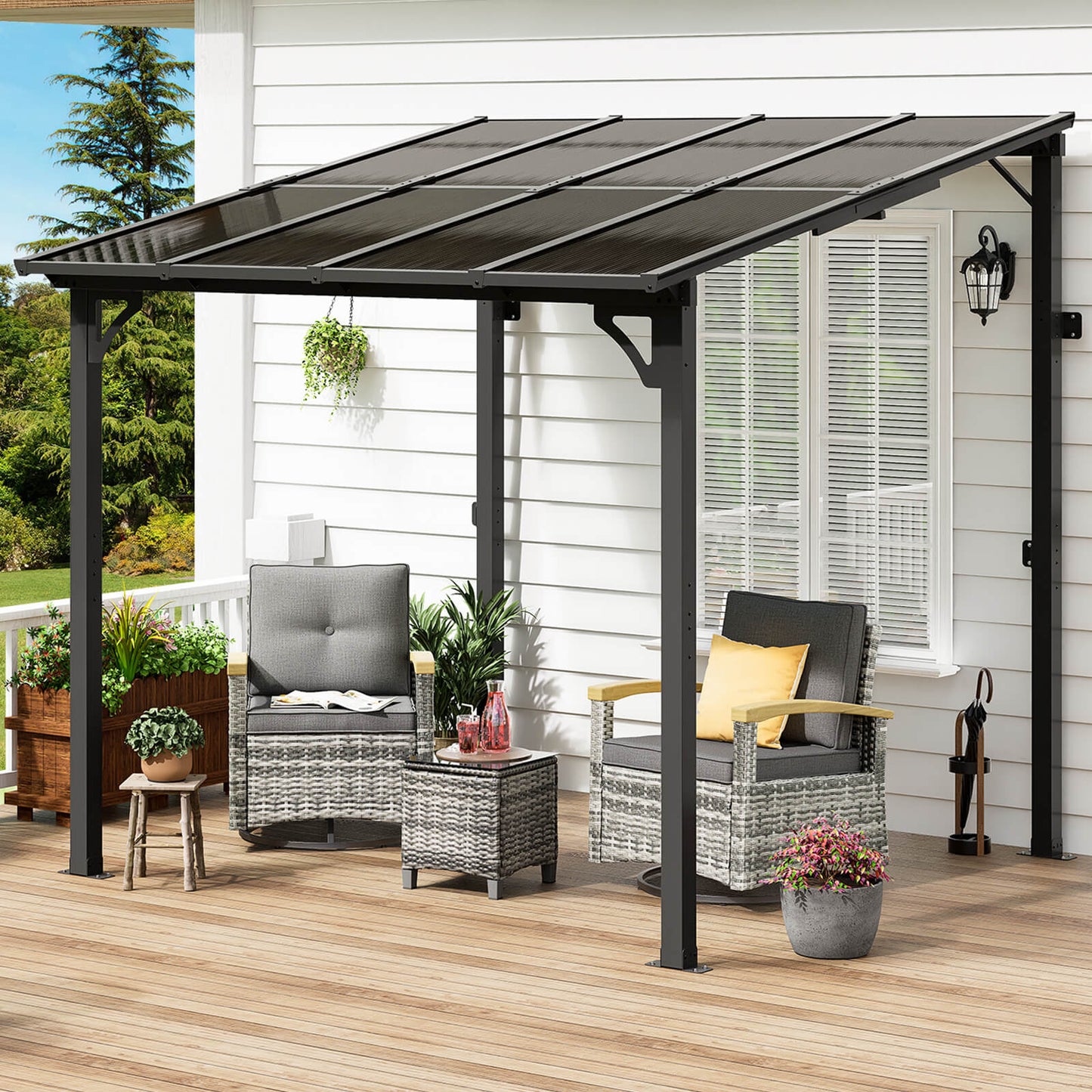 Meissalivve Wall Mounted Gazebo, Outdoor Patio Gazebo