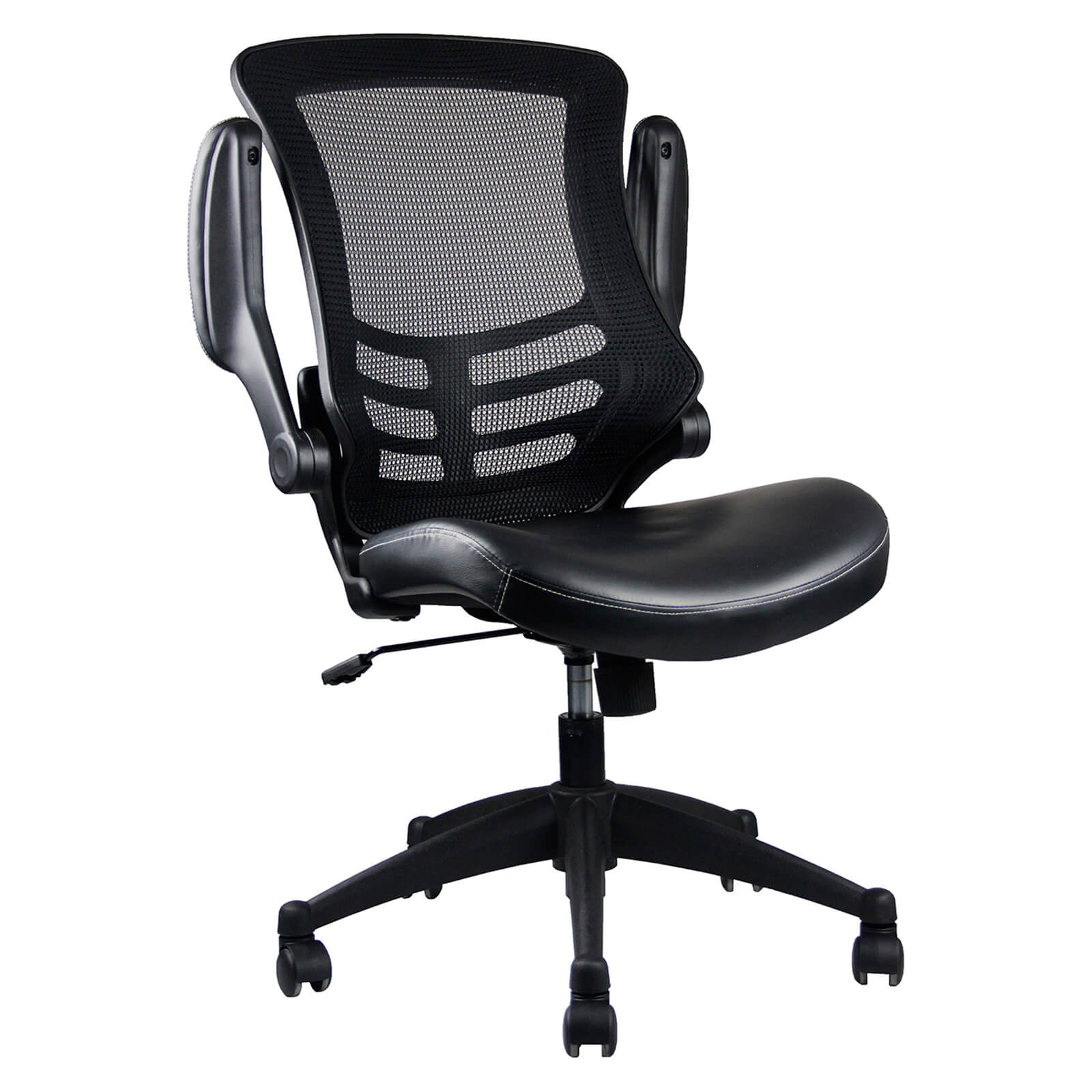 Stylish Mid-Back Mesh Office Chair with Adjustable Arms - Meissalivve