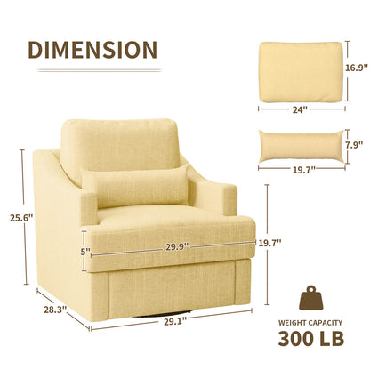 Meissalivve Modern Swivel Accent Chair for Living Room Bedroom