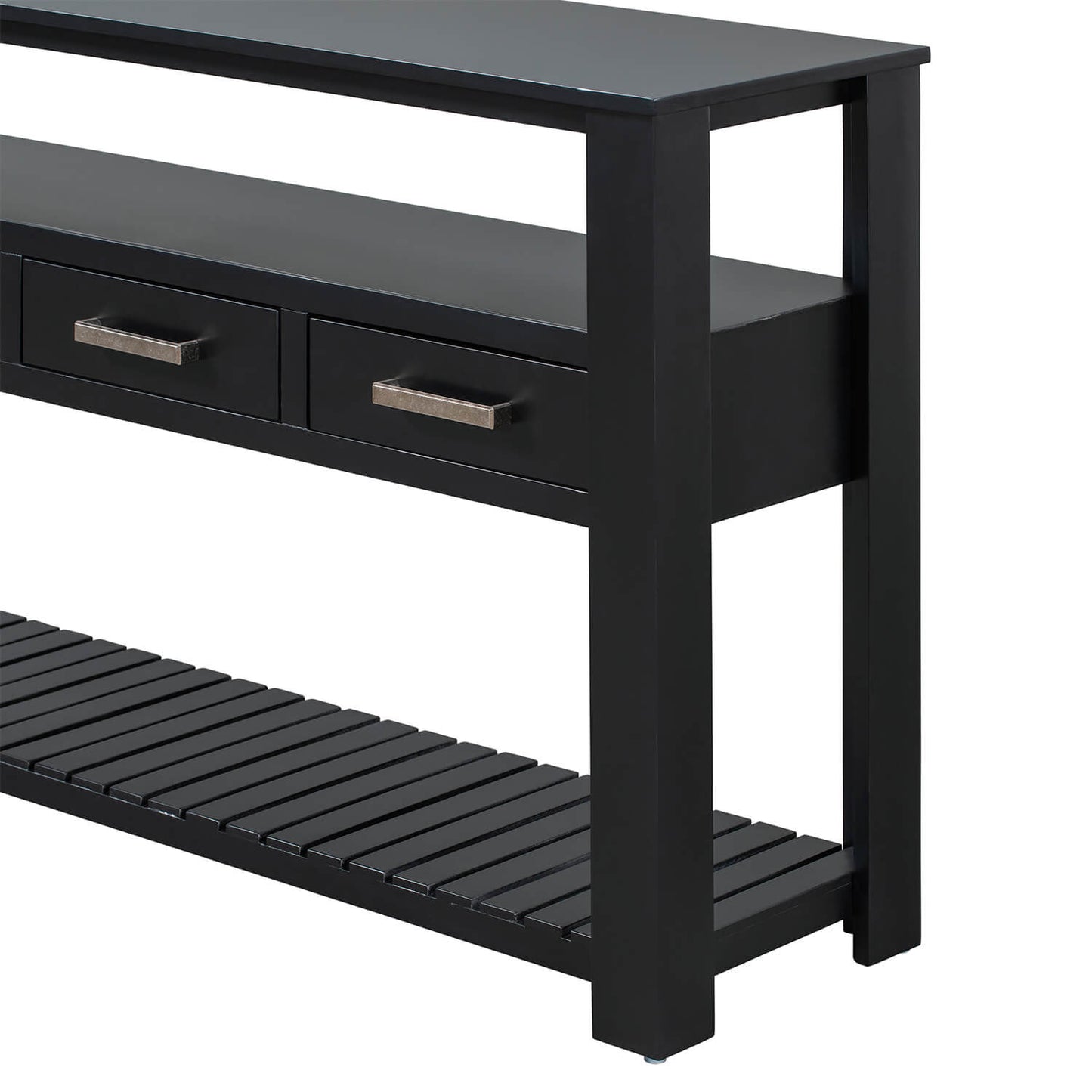 Modern Console Table Sofa Table for Living Room with 4 Drawers and 2 Shelves - Meissalivve