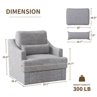 Meissalivve Modern Swivel Accent Chair for Living Room Bedroom